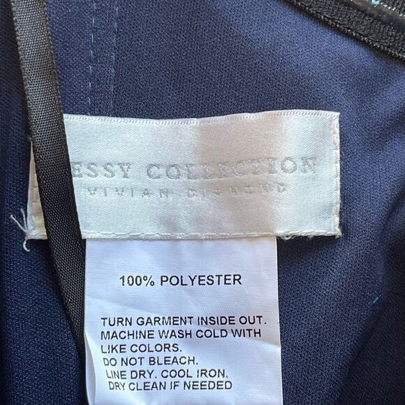 NWOT Dessy Collection 3108 Off the Shoulder Flounce Sleeve Empire Waist Gown 0 - Picture 10 of 11